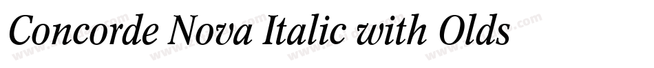 Concorde Nova Italic with Oldstyle Figures字体转换